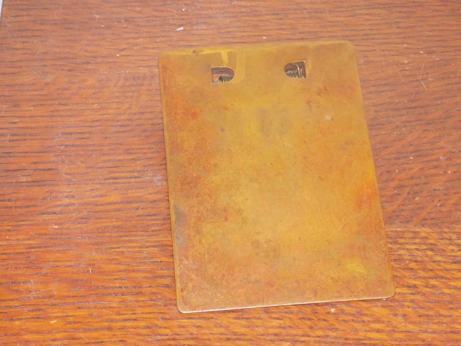 Vintage Fly-Tox Rat-Tox Metal Embossed Advertising Clipboard