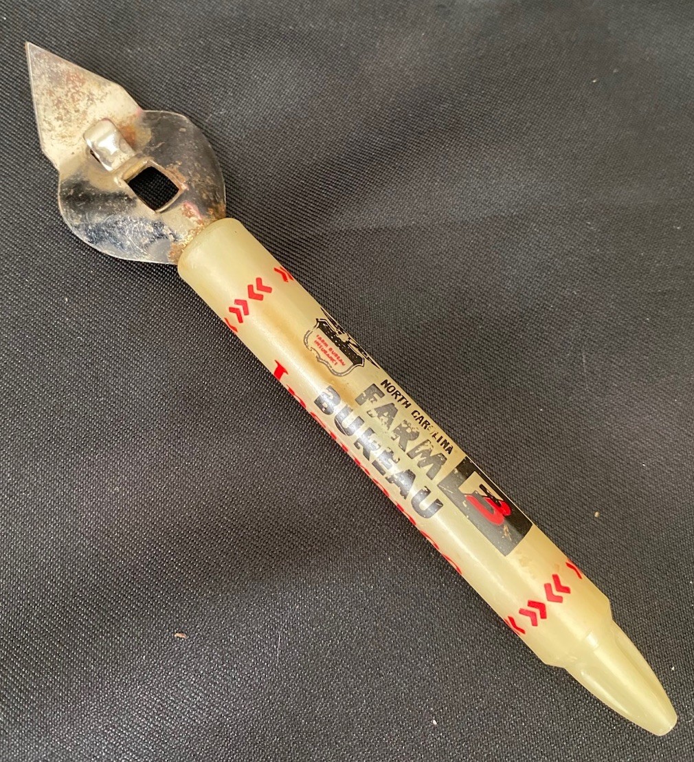 Vintage Farm Bureau 6&Prime; Bottle Can Opener Promo Tool with Rusted Top