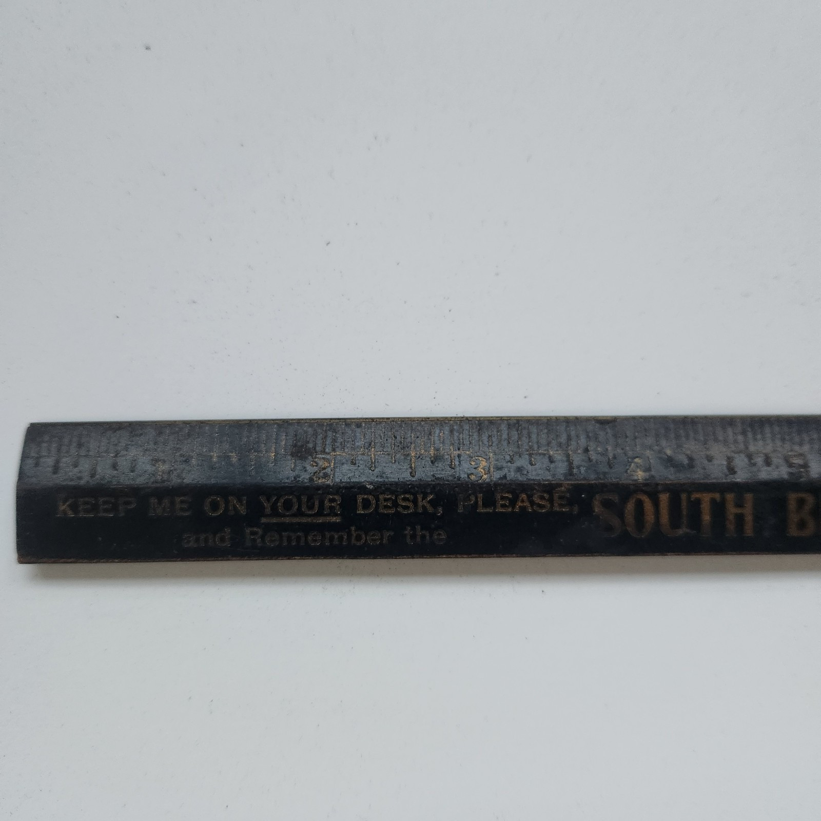 South Bend Chilled Plow Co Vintage Advertising Wood Ruler Farm Tools Cultivators