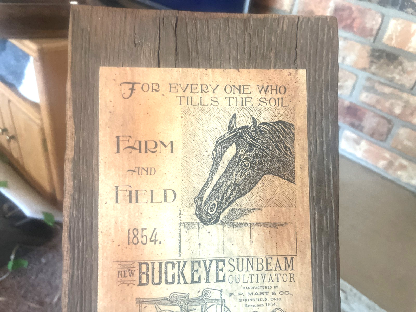 Farm & Field 1854 BUCKEYE SUNBEAM CULTIVATOR. P.P.Mast Co. Springfield Ohio