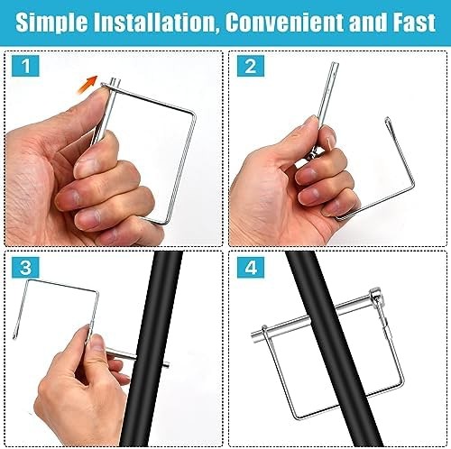 40 PCS Square Trailer Hitch Pin, Safety Carbon Steel Wire Shaft Locking Pin, …