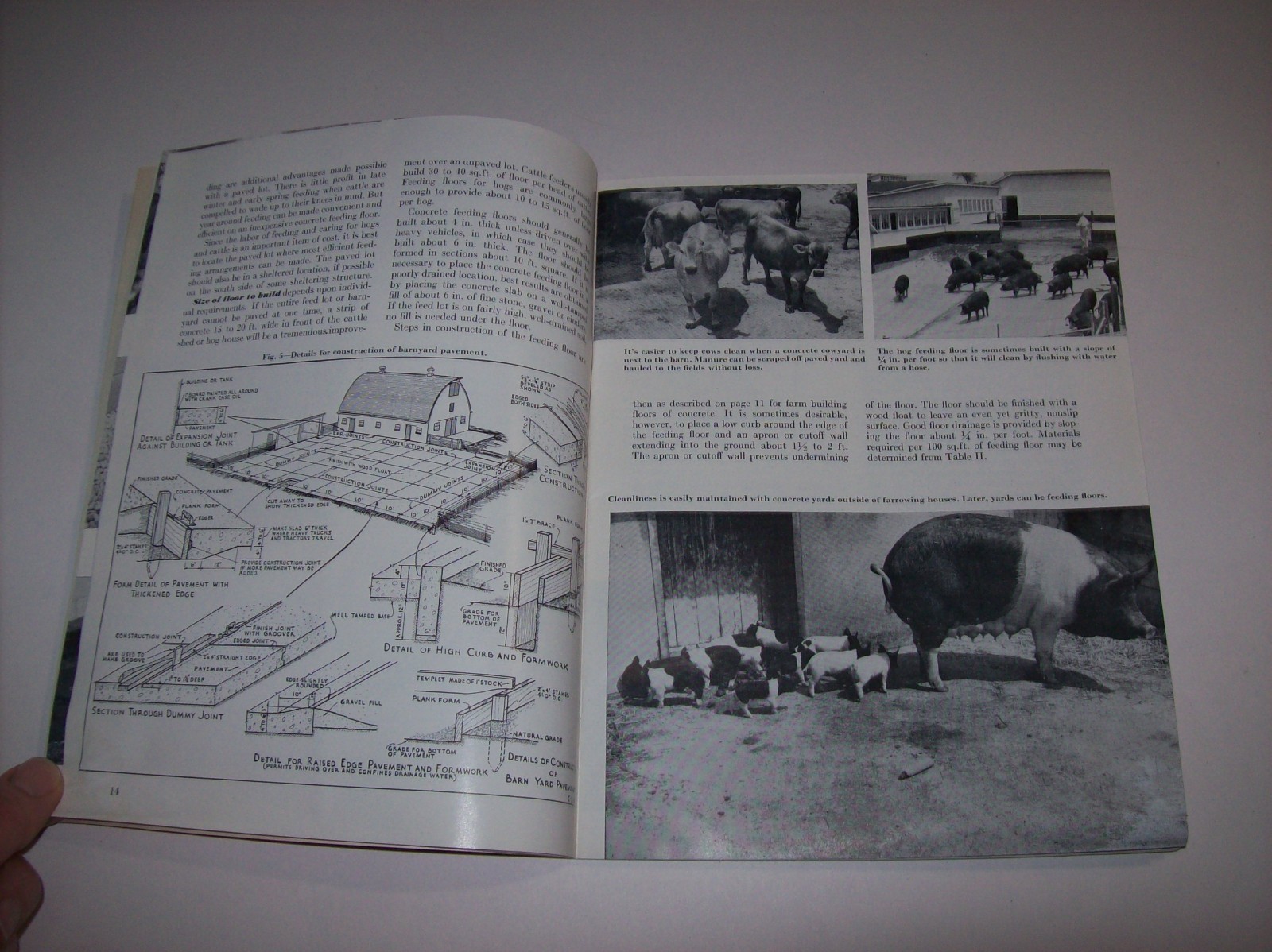 Vintage 1949 HANDBOOK OF CONCRETE FARM CONSTRUCTION, Portland Cement Association