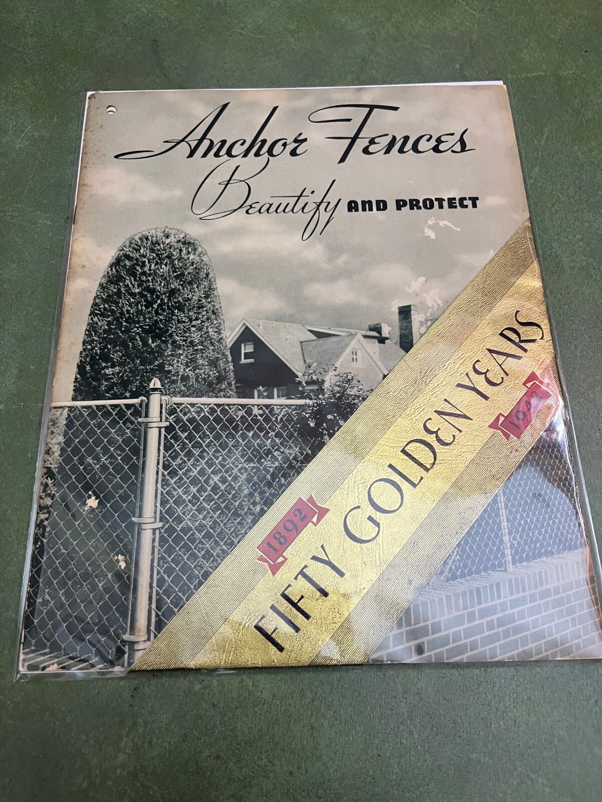 Orignal 1942 Anchor Fences Brochure 50 year Anniversary