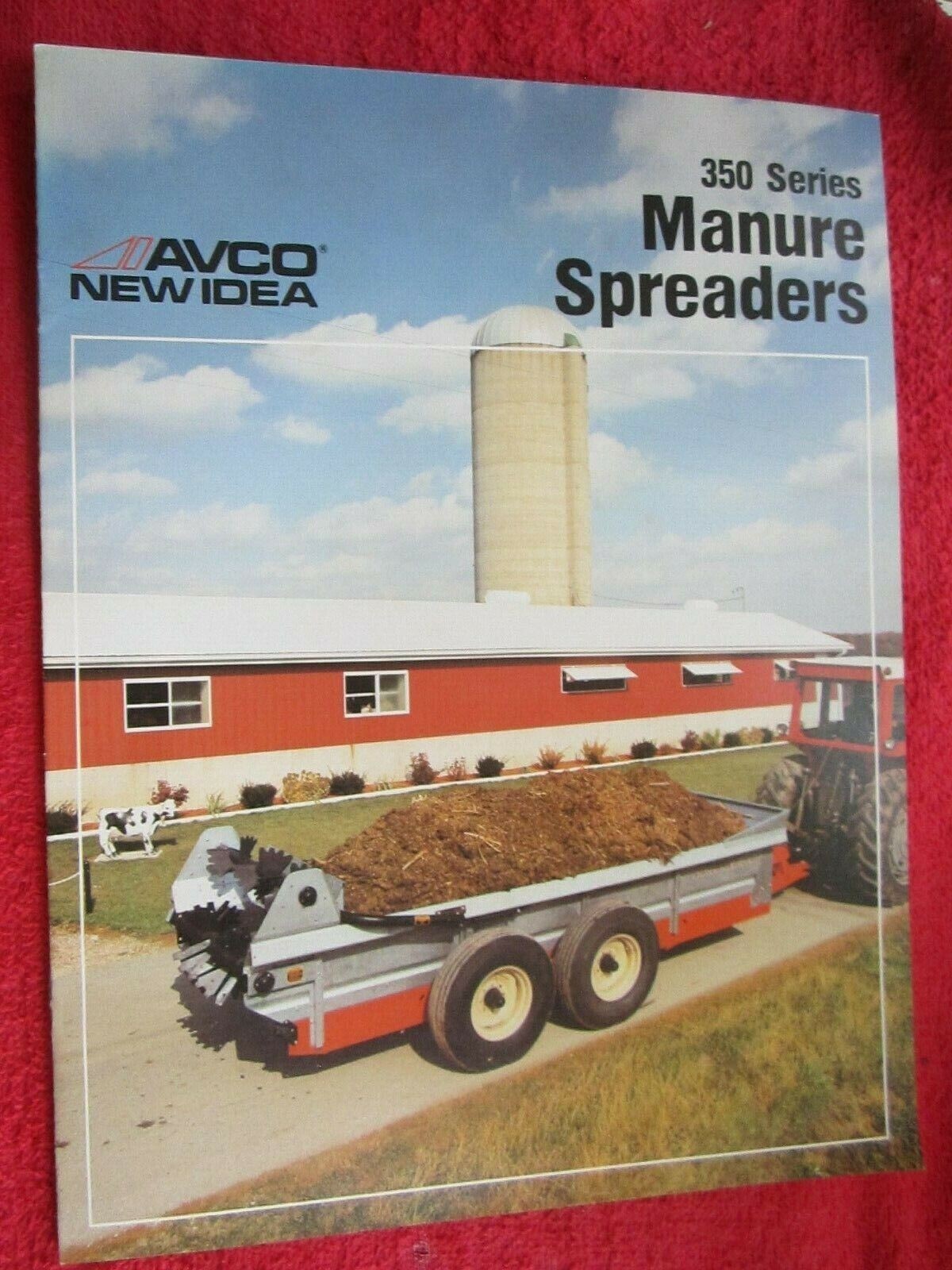 VINTAGE AVCO NEW IDEA 352, 353, 354, & 355 MANURE SPREADERS 8 page BROCHURE