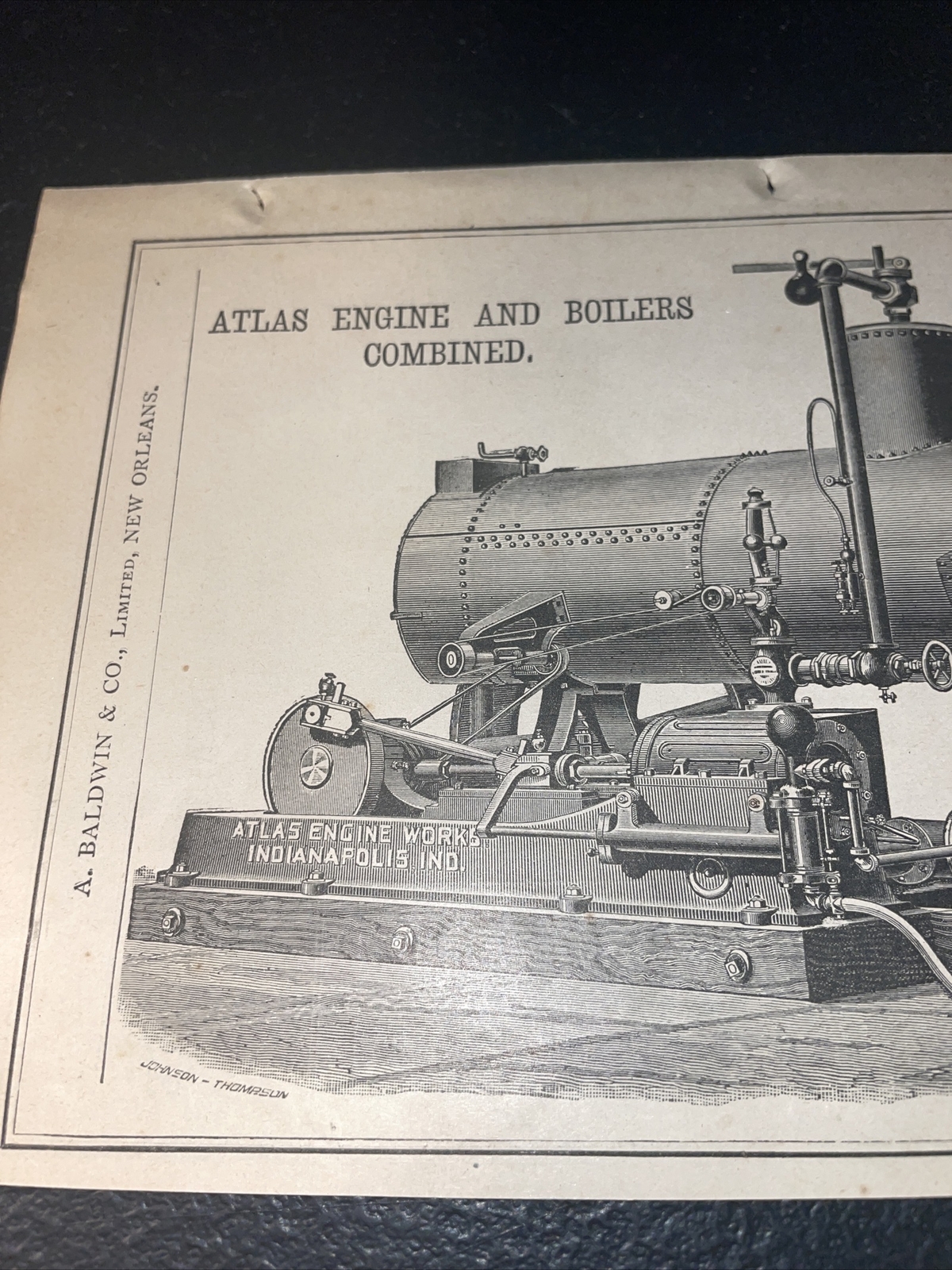 1891 Baldwin – Atlas Engine Works – Farm Advertising – Indianapolis New Orleans