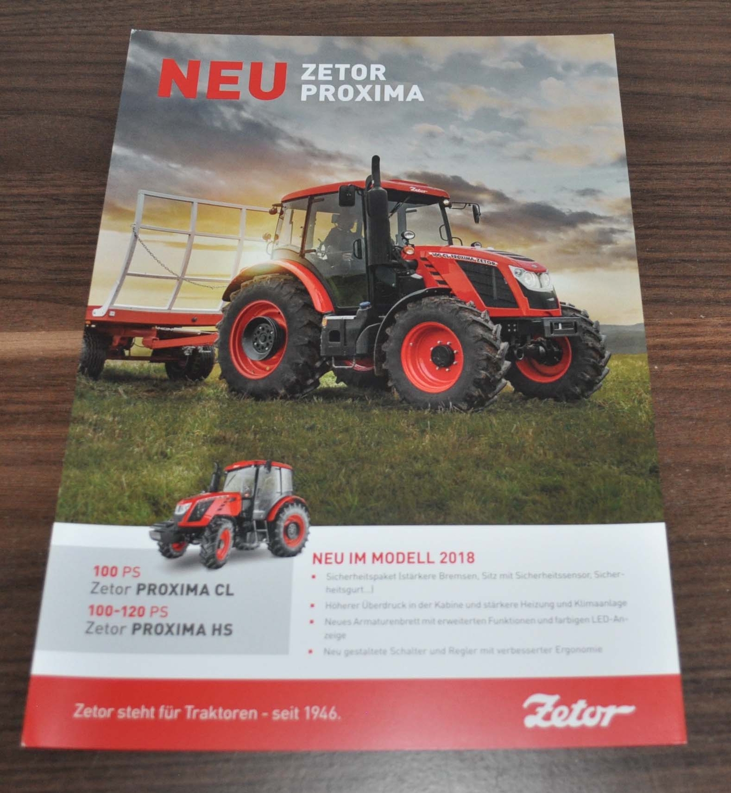 Zetor Proxima Tractor Specification Brochure Prospekt