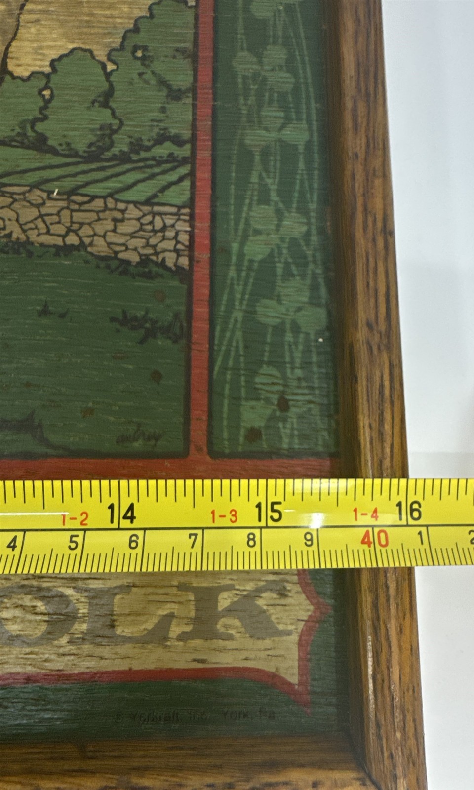 VTG Wood Farmhouse Sign/Tray Hampshire Suffolk Sheep Still Meadow Decor