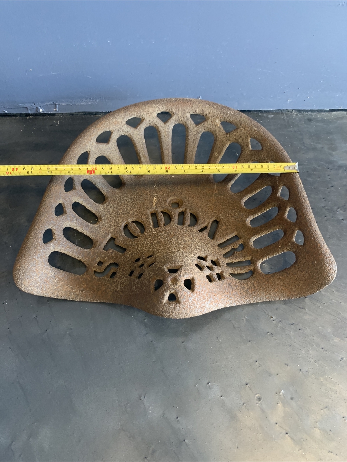 Vintage Stoddard Cast Iron Tractor Seat Antique Farm Tools Equipment