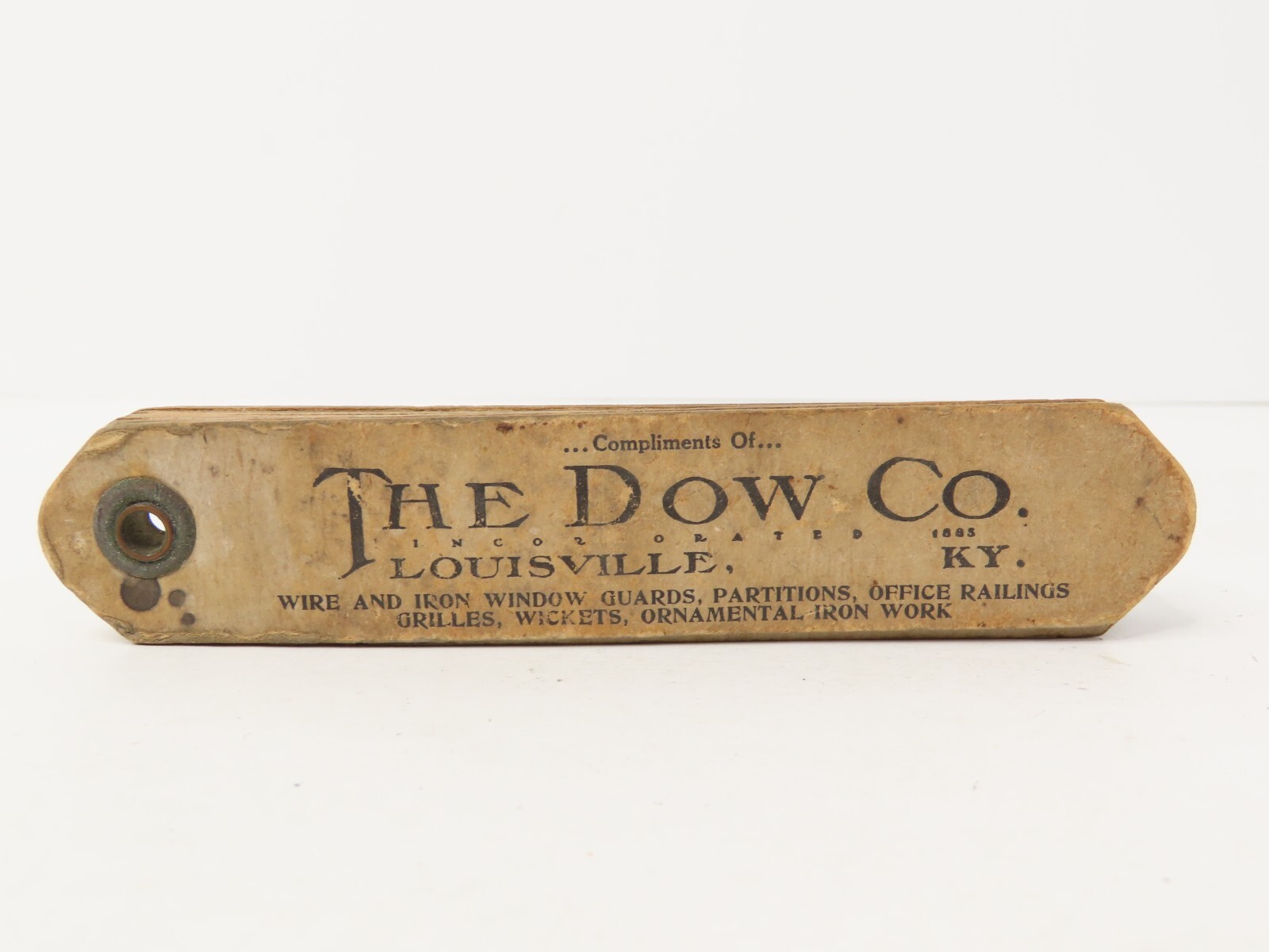 The Dow Co Louisville KY Wire and Iron Window Guards Partitions Office Railing