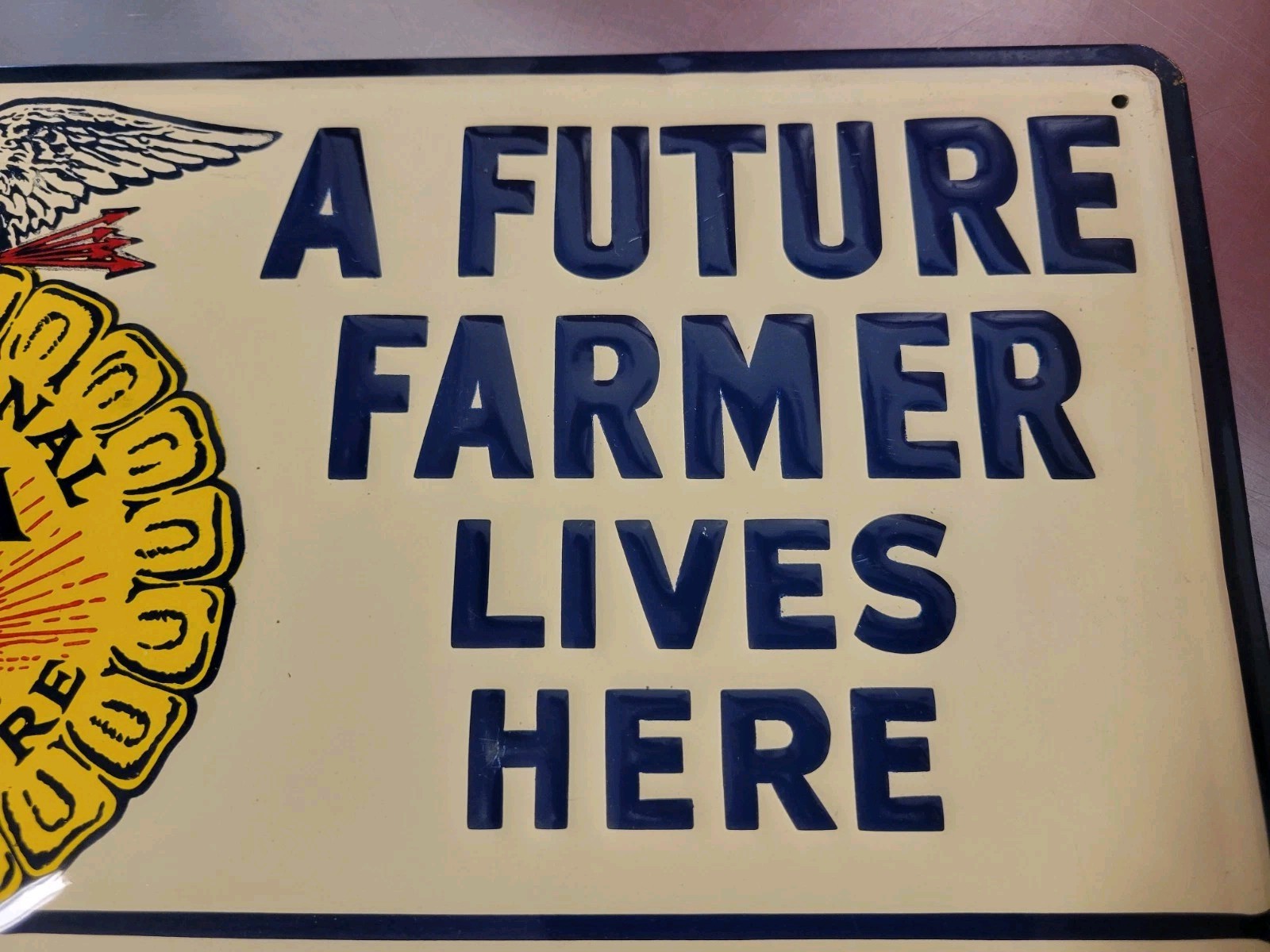 Future Farmers of America ~ Lives Here ~ Metal Sign ~ FFA Supply Service Virgina