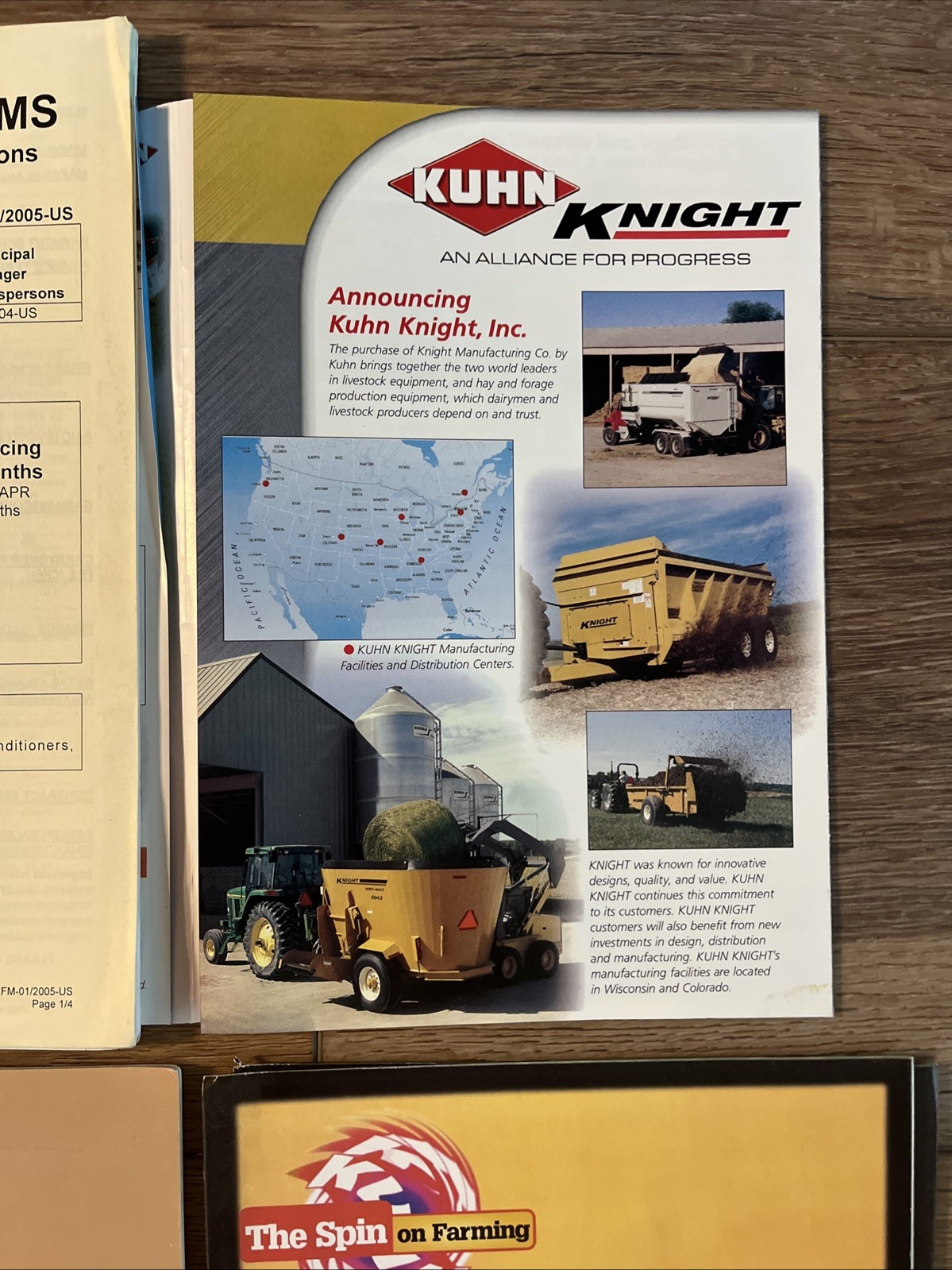 2004-2005 KUHN Knight Farming Retail Price List USA Farming Brochures