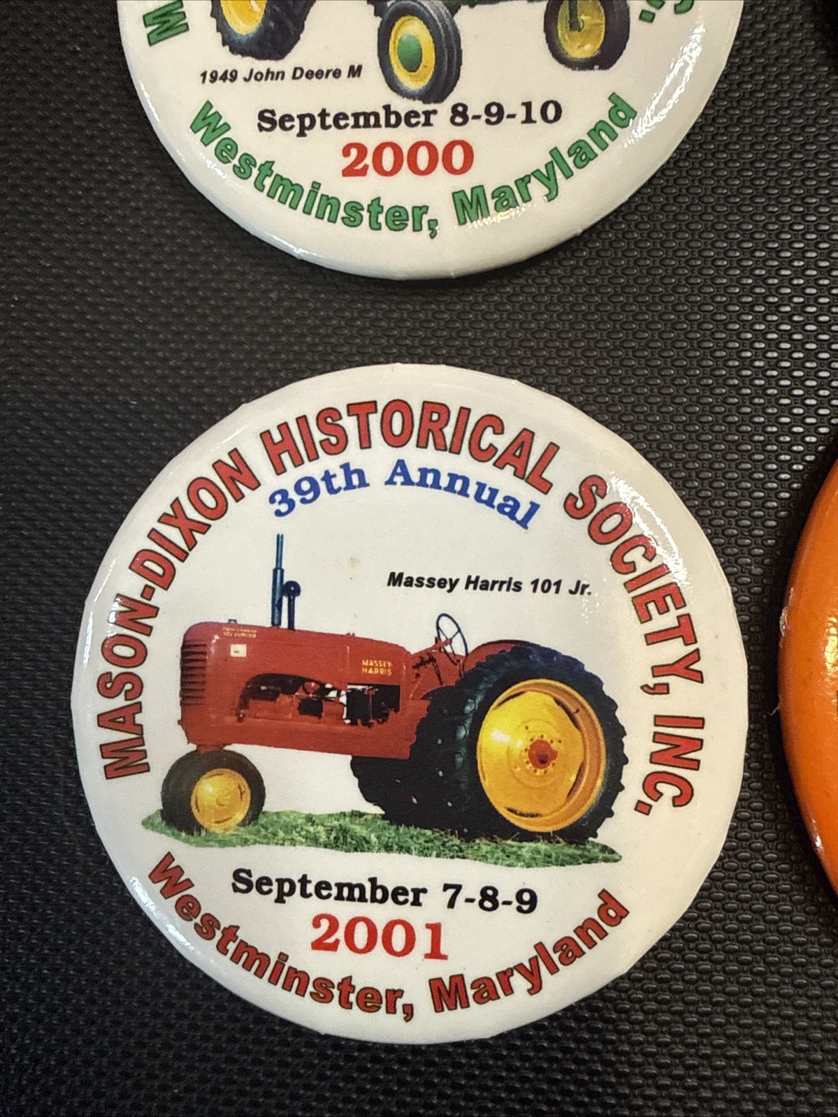 Tractor Ageless Iron Mason Dixon Historical Society Pins 1970-2001