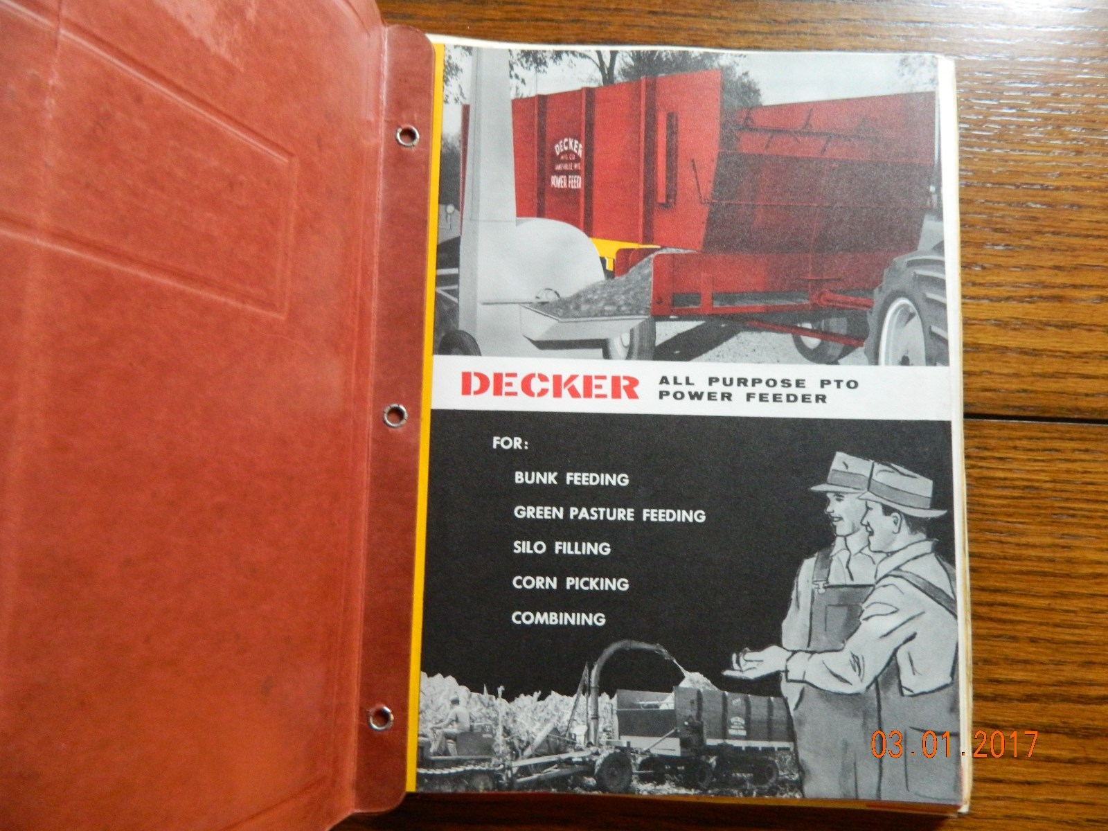 DECKER MFG.CO JANESVILLE,WIS 1950&rsquo;S FARM IMPLEMENT BROCHURES AND PRICE LIST