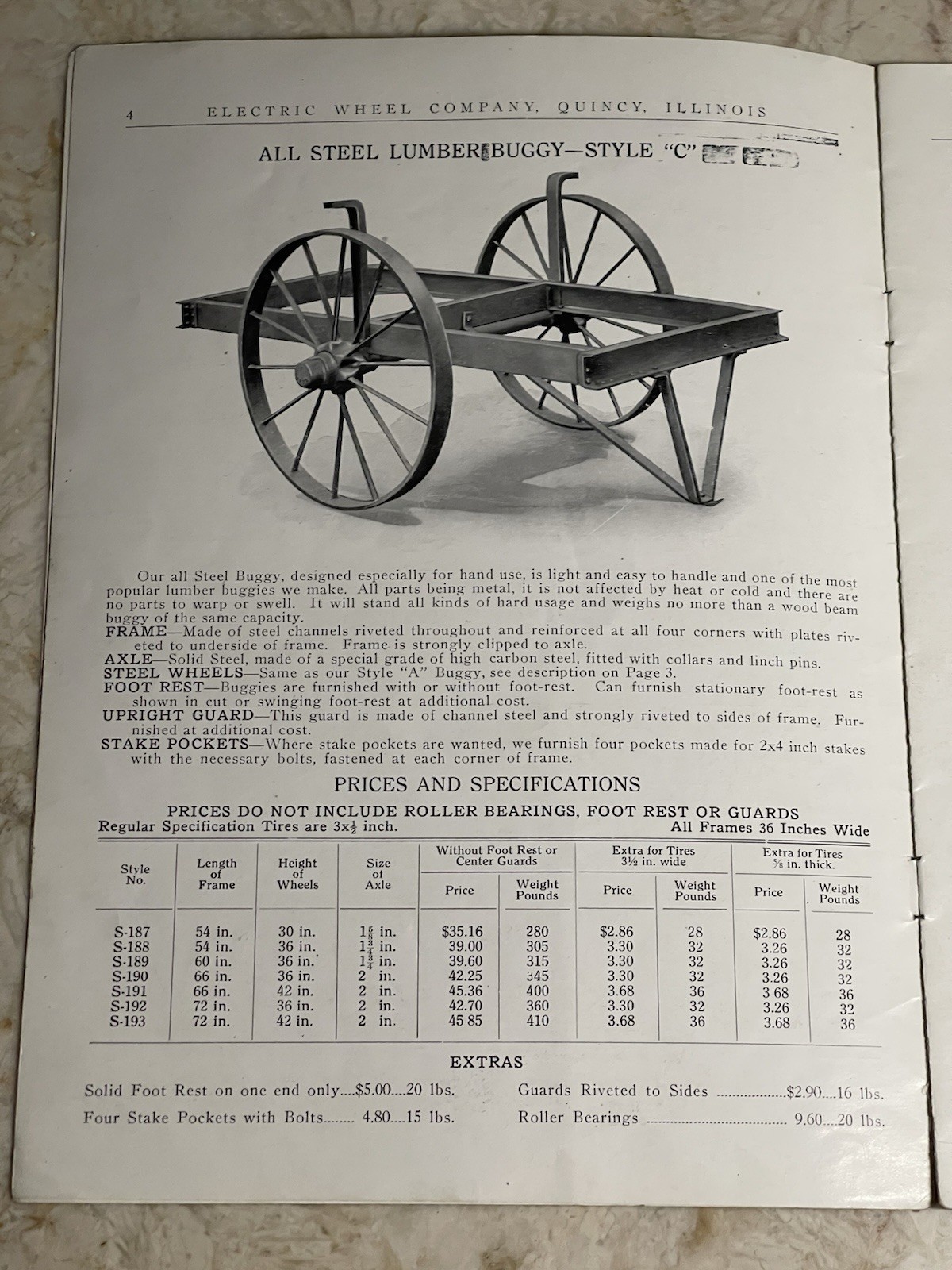 Log And Lumber Haulage Equipment Brochure Electric Wheel Company Quincy IL. 1920