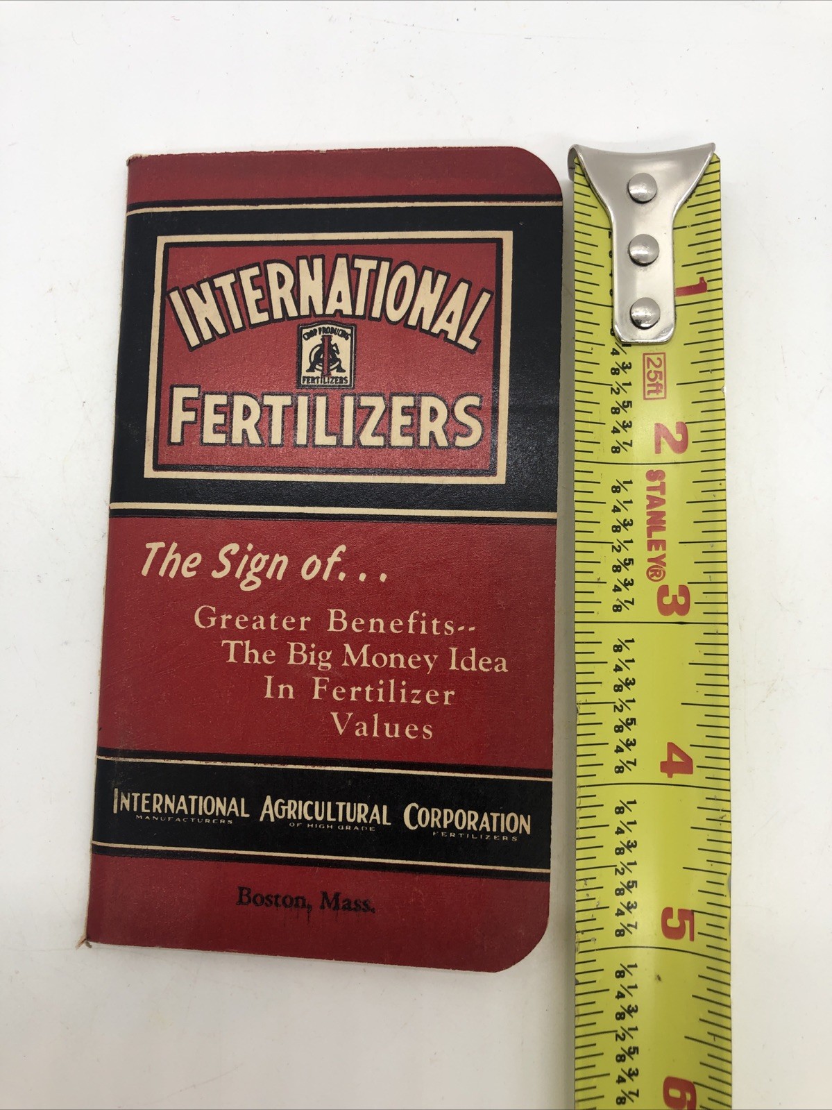 Vintage 1940 International Fertilizers Farmers Notebook Calendar Boston Mass