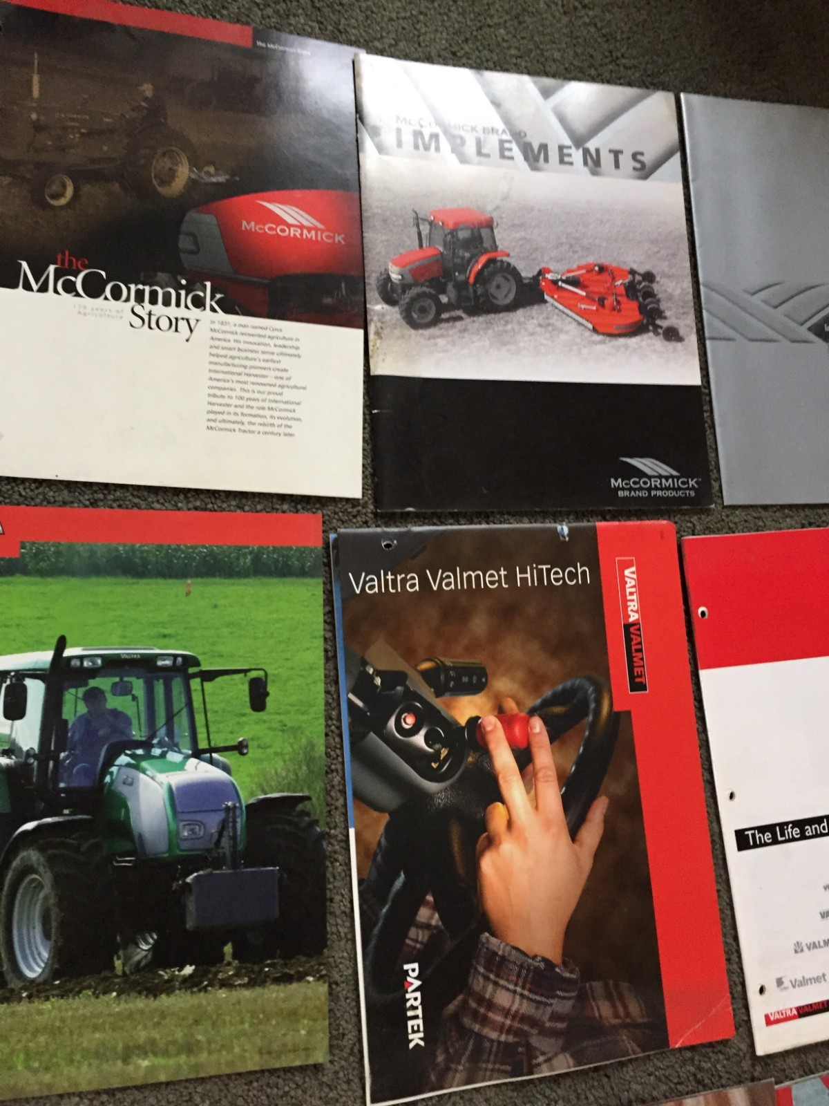 BIG Lot of 25 McCormick & Valtra equipment brochures Literature advertising