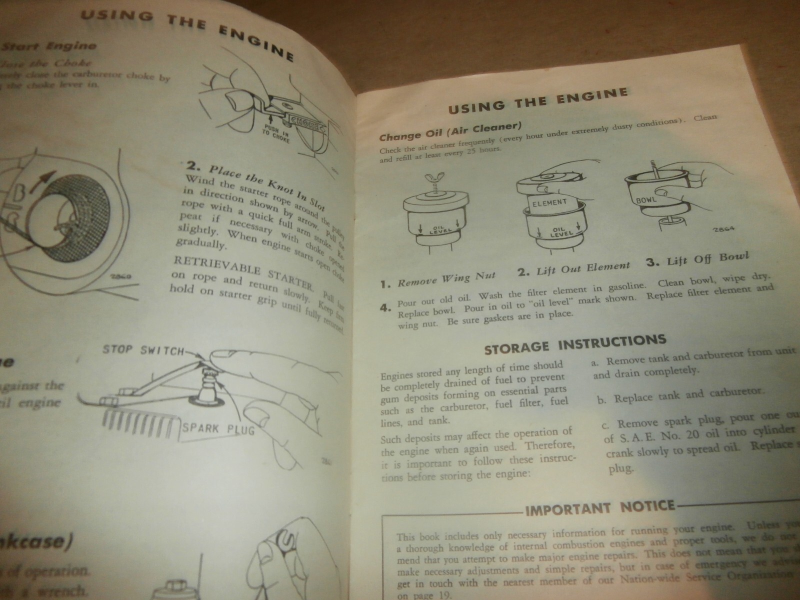 Briggs & Stratton 6-S Operating Instructions Parts List Manual Booklet