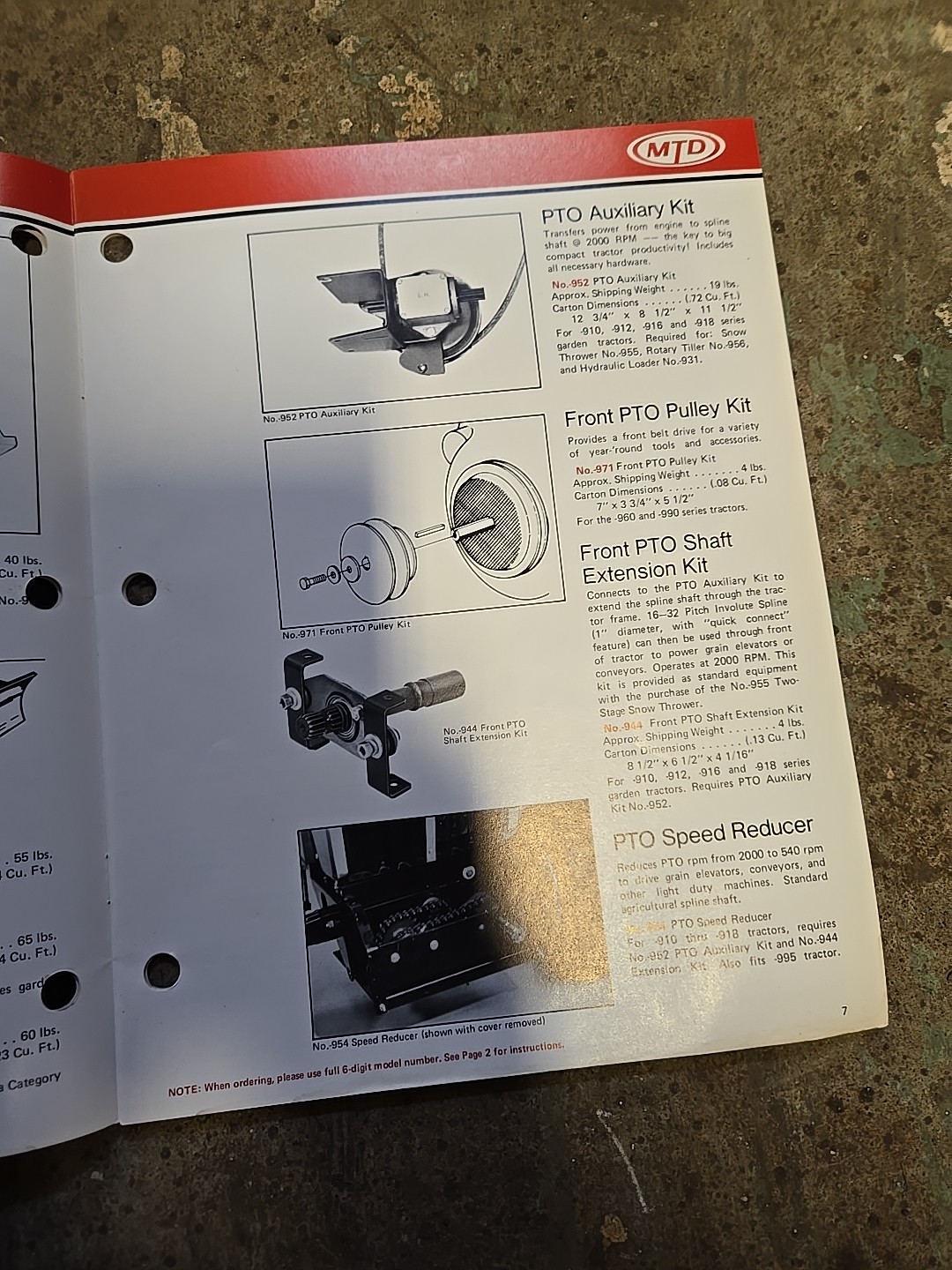 1983 MTD Lawn & Garden Tractors Accessories Brochure Catalog Point Of Sale
