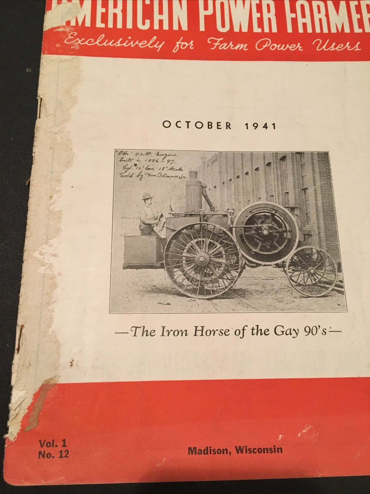 (6) 1941-43 American Power Farmer Magazines Tractor WW2 Bonds Madison Wisconsin