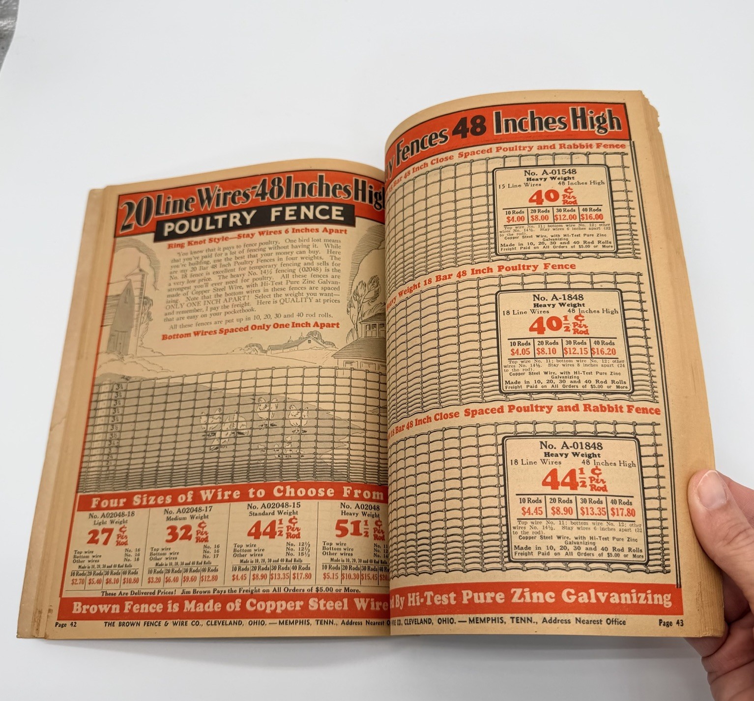 JIM BROWN&rsquo;S 1935 BARGAIN BOOK – THE BROWN FENCE & WIRE CO.- Catalog