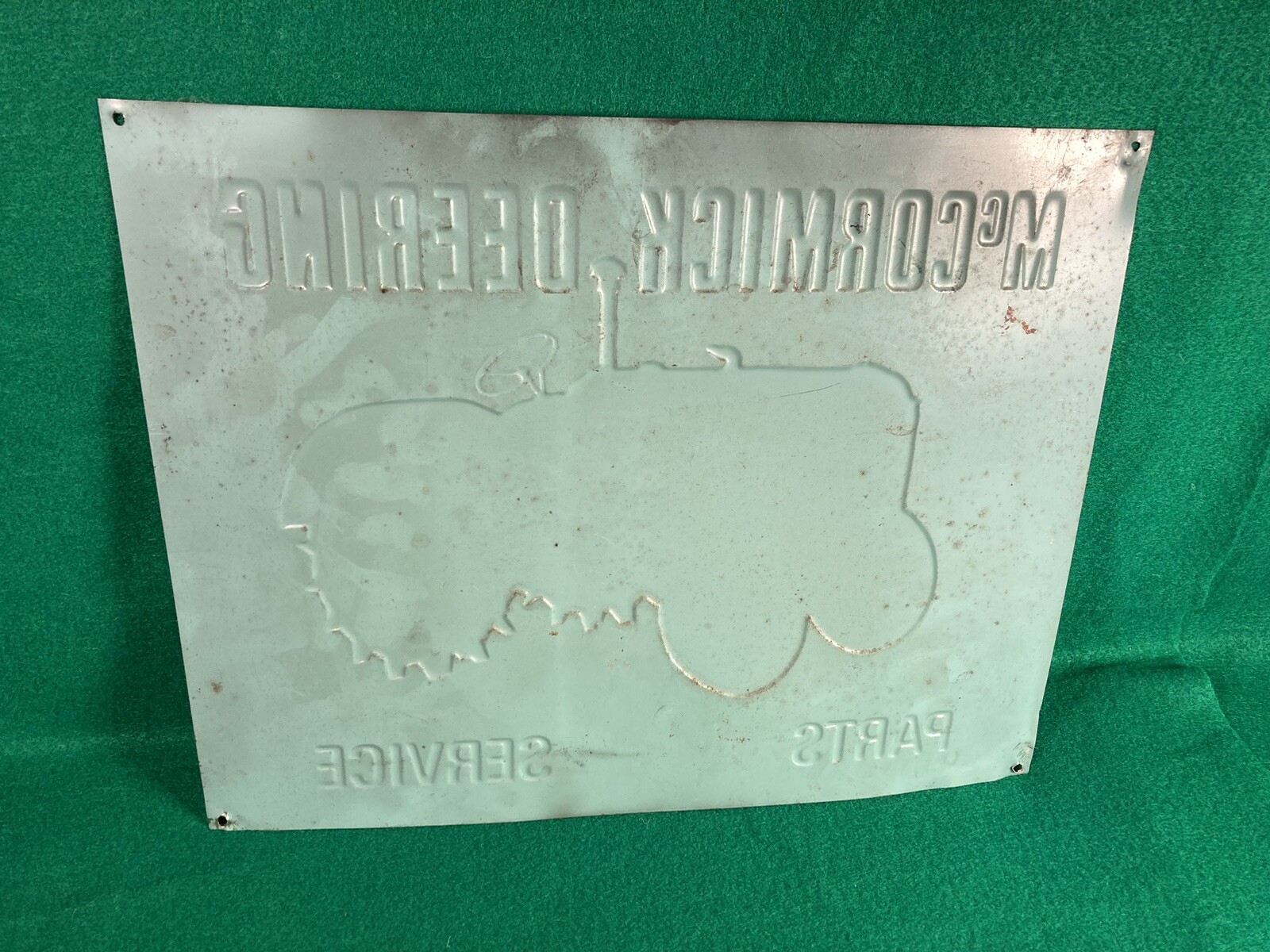 Vintage McCormick Deering Parts Service Tin Sign