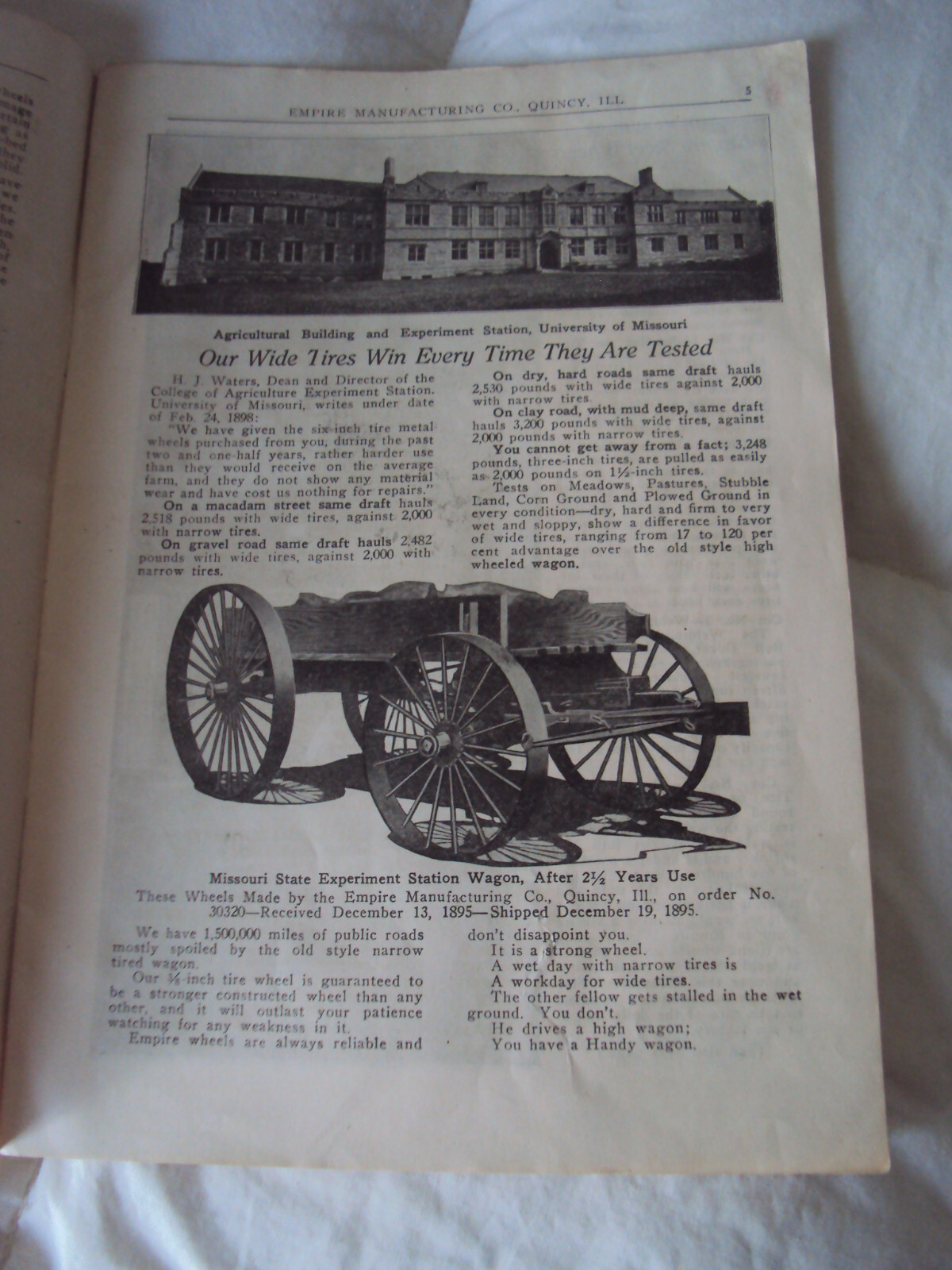 Empire Steel Wheels Catalog No 20 ca 1900 44 page Softbound Quincy IL
