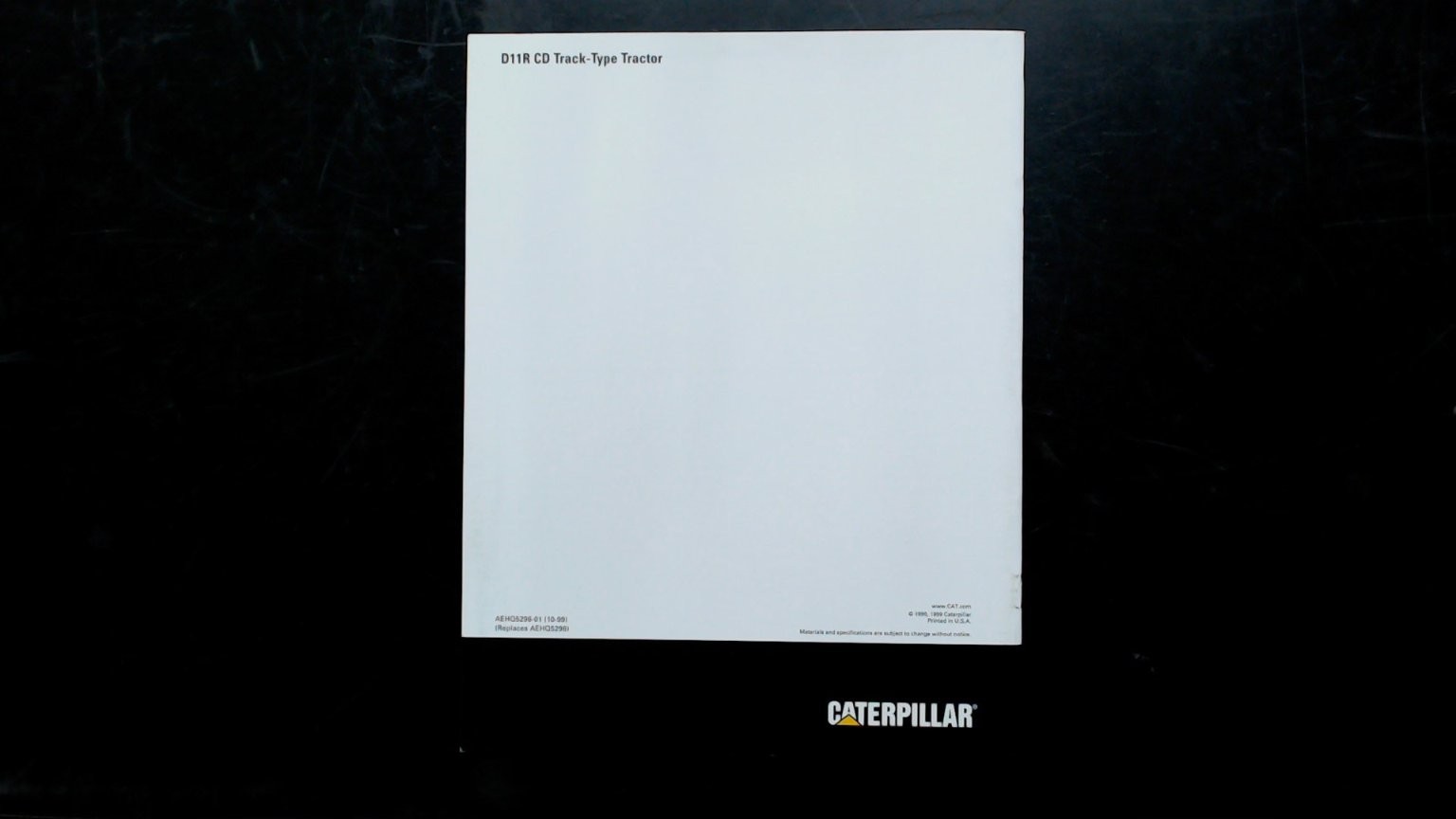 Caterpillar D11R CD Carrydozer Track-Type Tractor Brochure 1999