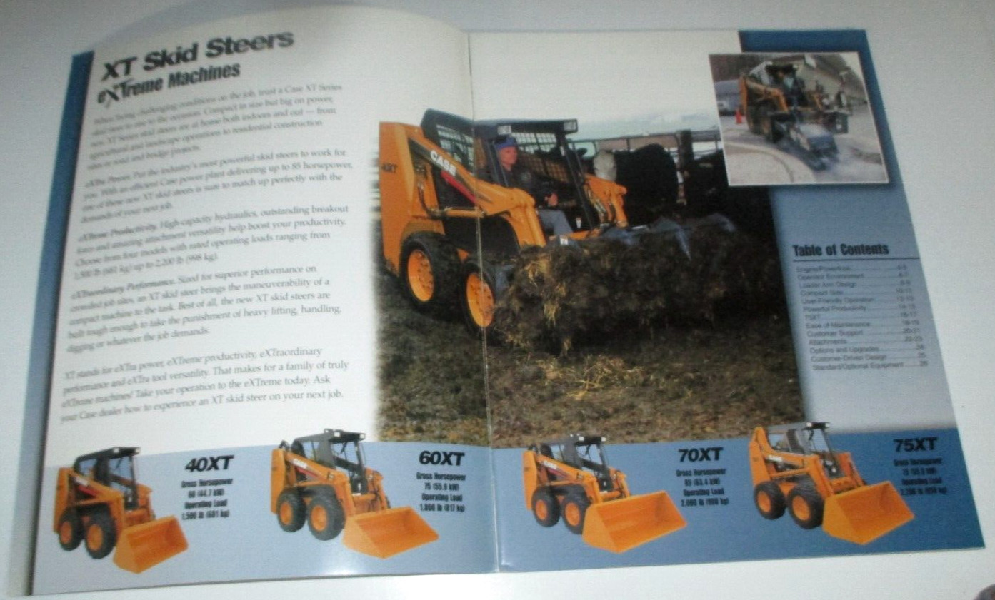 *Case 40XT 60XT 70XT 75XT Skid Steer Loader Sales Brochure Manual Literature Ad