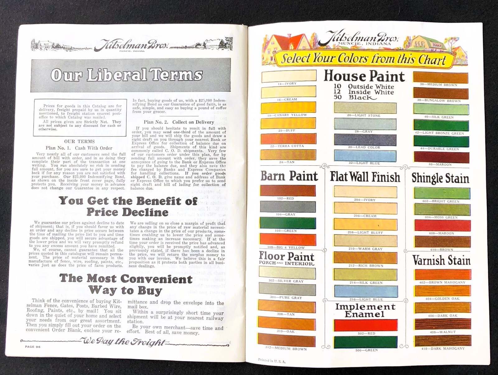 KITSELMAN BROS 1927 CATALOG MUNCIE IND FARM FENCING W ENVELOPE & ORDER BLANK