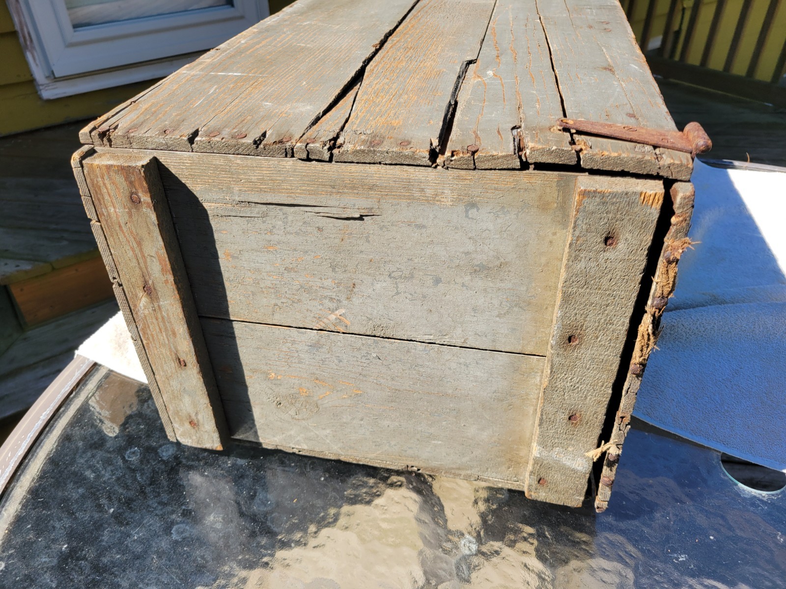 Vintage Ashland Ohio Dr Hess And Clark Poultry Pan-A-Min Wood Shipping Crate