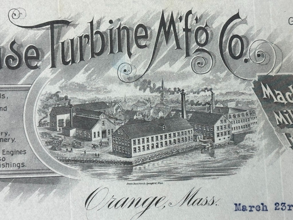1923 CHASE Turbine FORDSON Tractor FARM Postal Cover ORANGE Massachusetts Adv