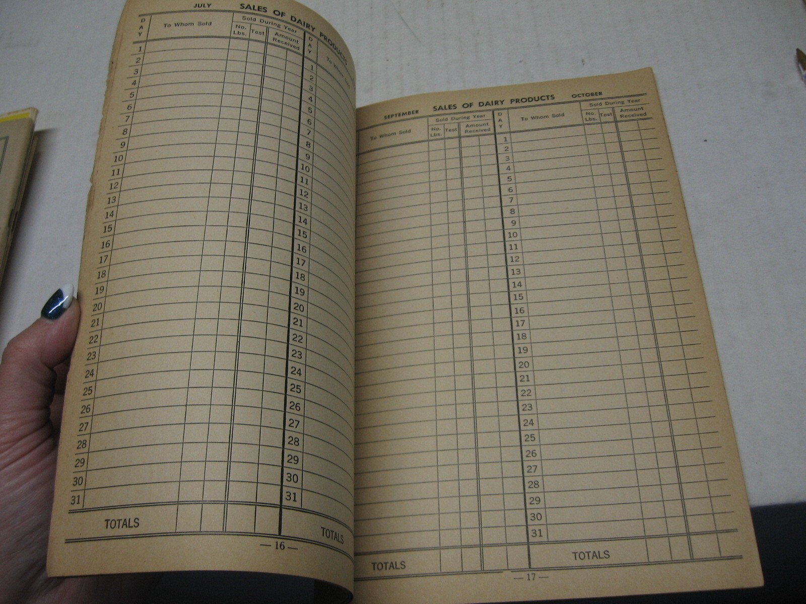 1953 Washington County Ohio Farm Account Book & Income Tax Record