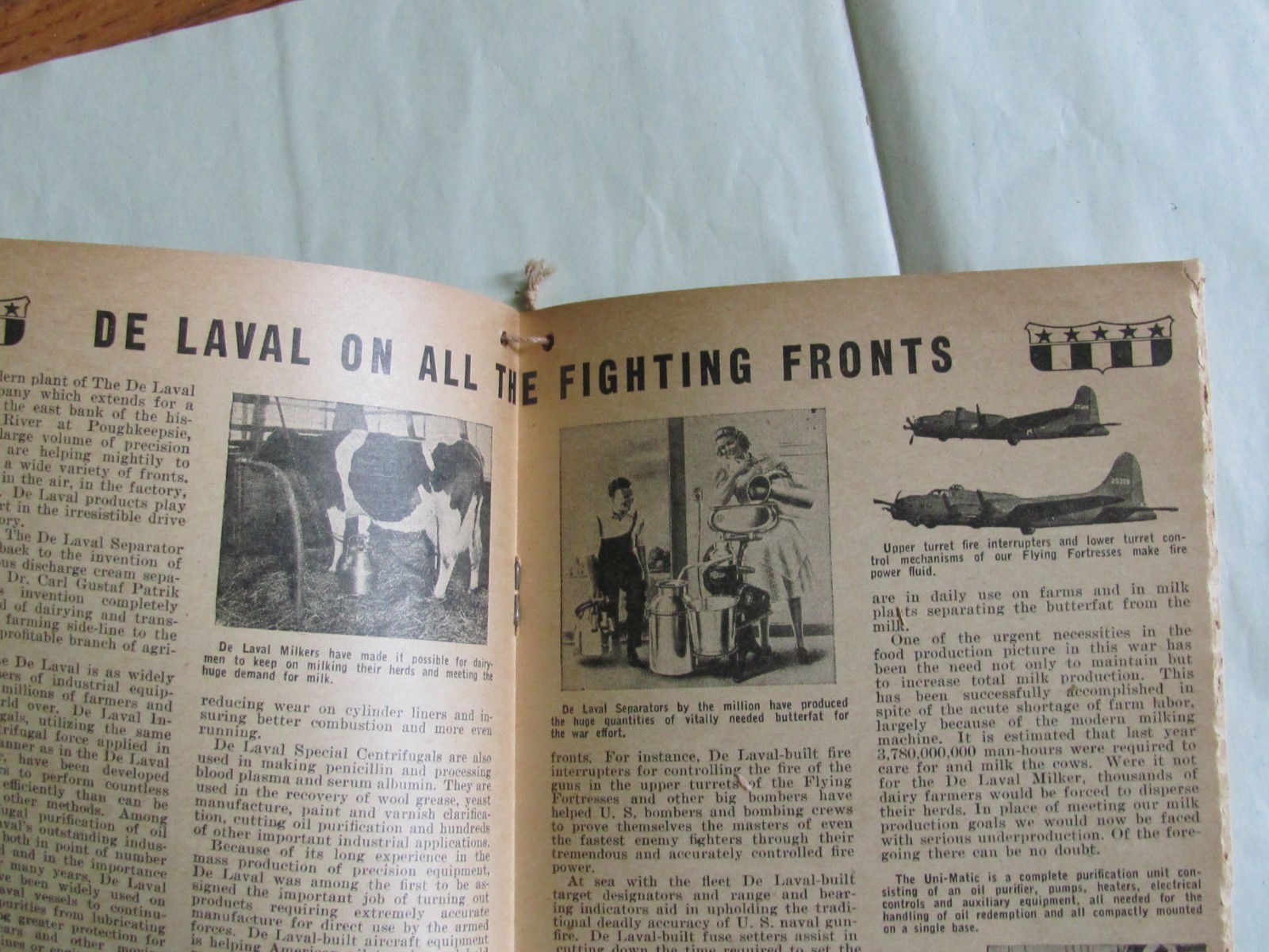 1946 DE LAVAL DAIRY FARM YEARBOOK THEDE IMPLEMENT JOHN DEERE DEALER ALEDO IL