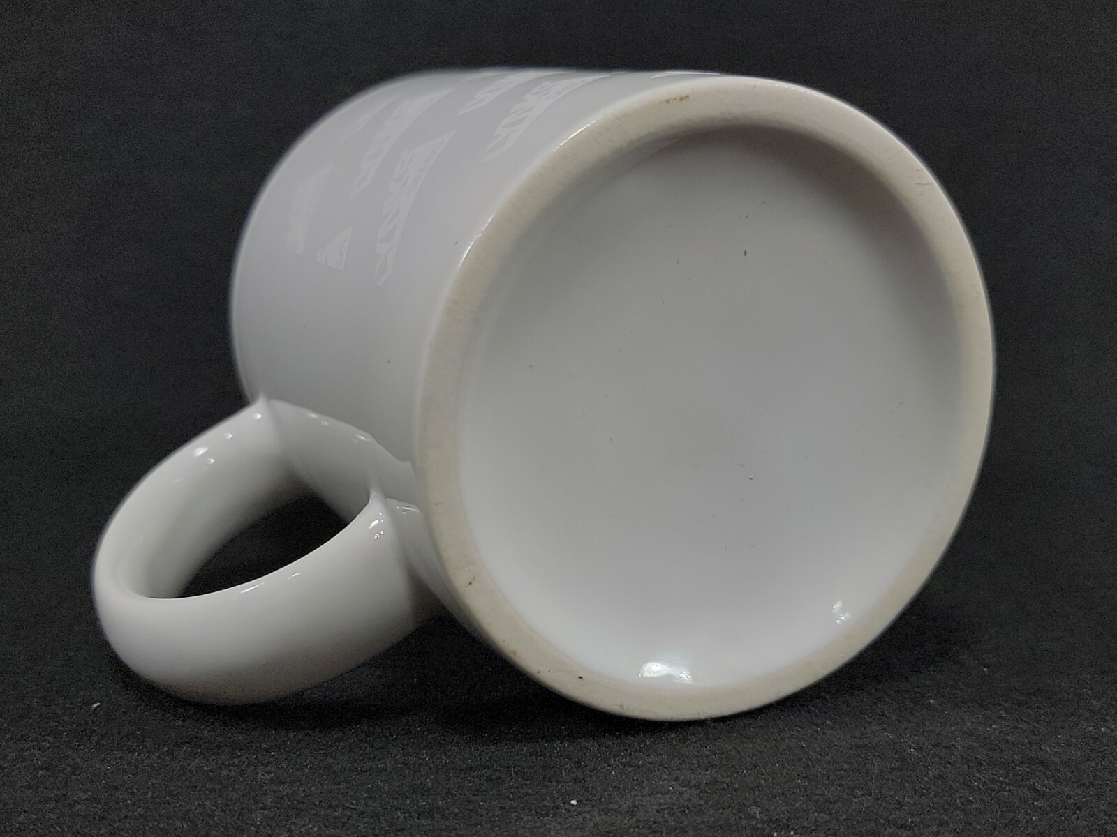 Lynks Seeds Coffee Cup Ghost Logos White on White Mug Agriculture Advertising
