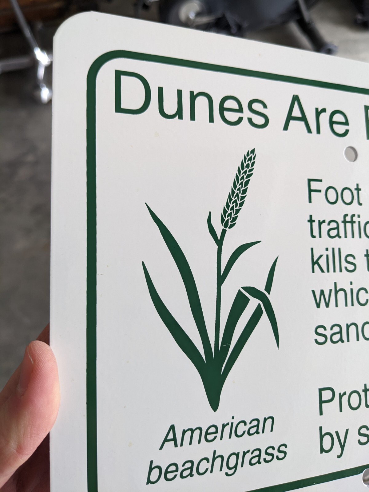 Rare Vintage Dunes Are Fragile Protect The Dunes Porcelain/Enamel Sign