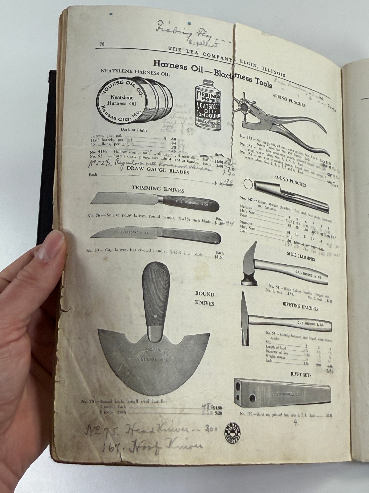 RARE 1890 Lea Co Horse Harness & Implement Catalog Book Saddles Elgin Illinois