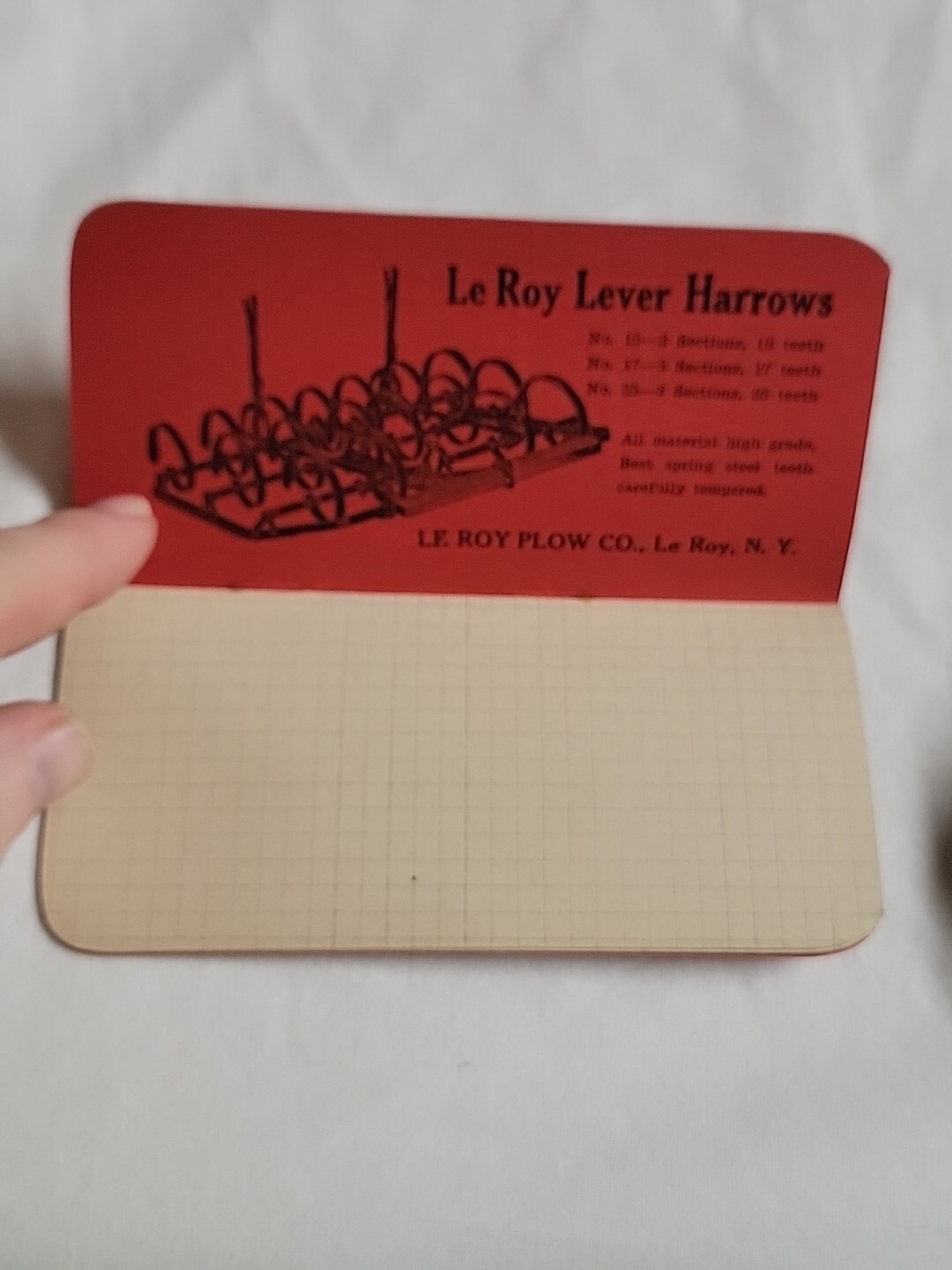 1920’s Le Roy Walking Plows Rare Mint Shape Advertising Memorabilia Bright Color
