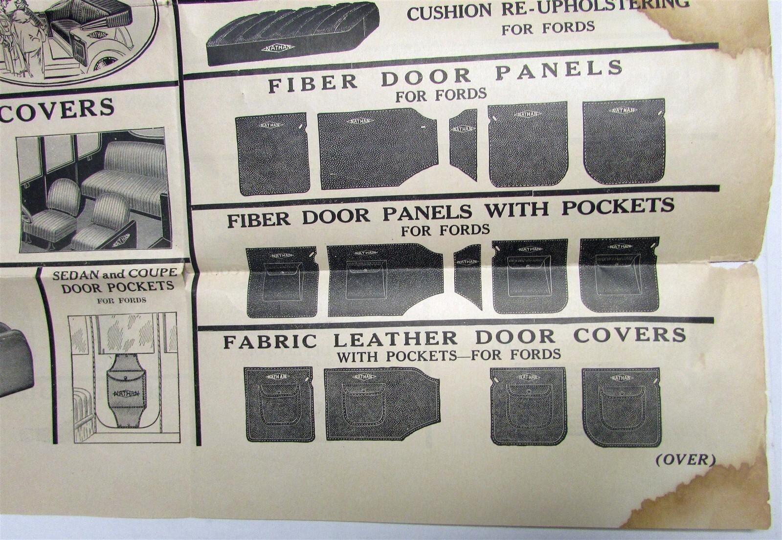 1910s Nathan Novelty Automotive Fabric Specialties Tops Straps Slip Cover poster