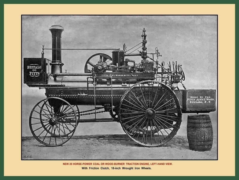 1893 Buffalo Pitts 20hp Steam Traction Engine NEW Metal Sign: 12×16&Prime; Ships Free