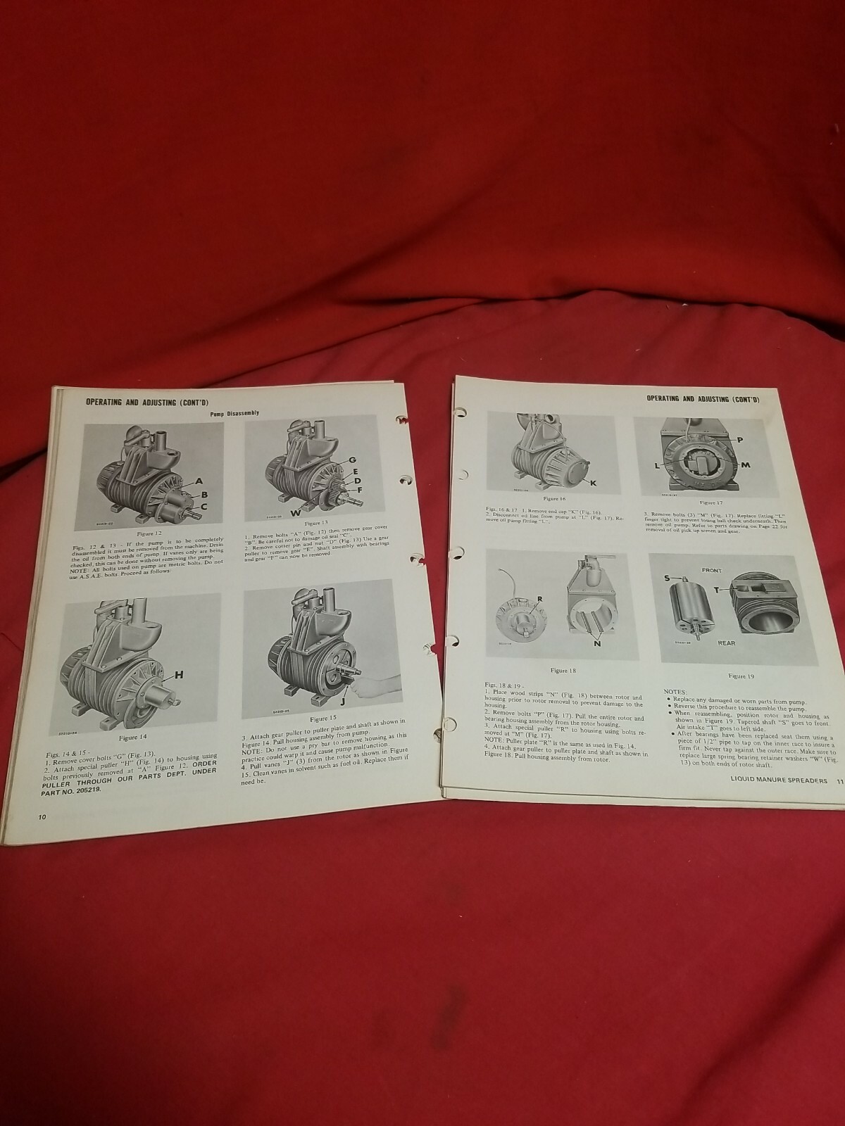 VINTAGE New Idea 219 – 222T Liquid Manure Spreader PARTS, OPERATORS MANUAL