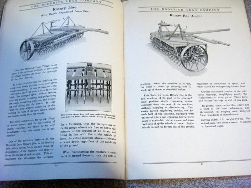 1928 RODERICK LEAN,OHIO,TILLAGE IMPLEMENTS 54pg CATALOG