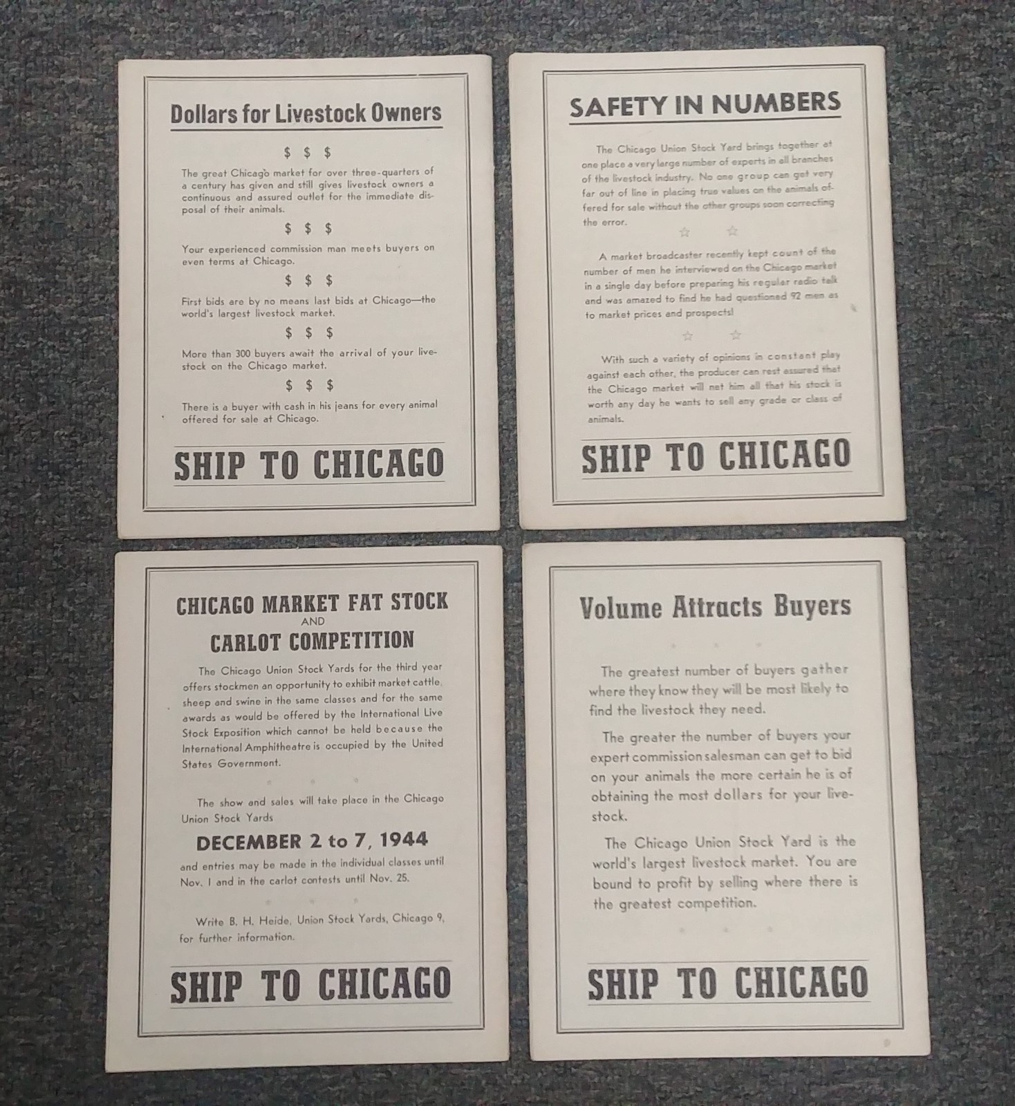 1944 American Cattle Producer [Lot of 4] Idaho Ed. – Livestock Monthly Vintage