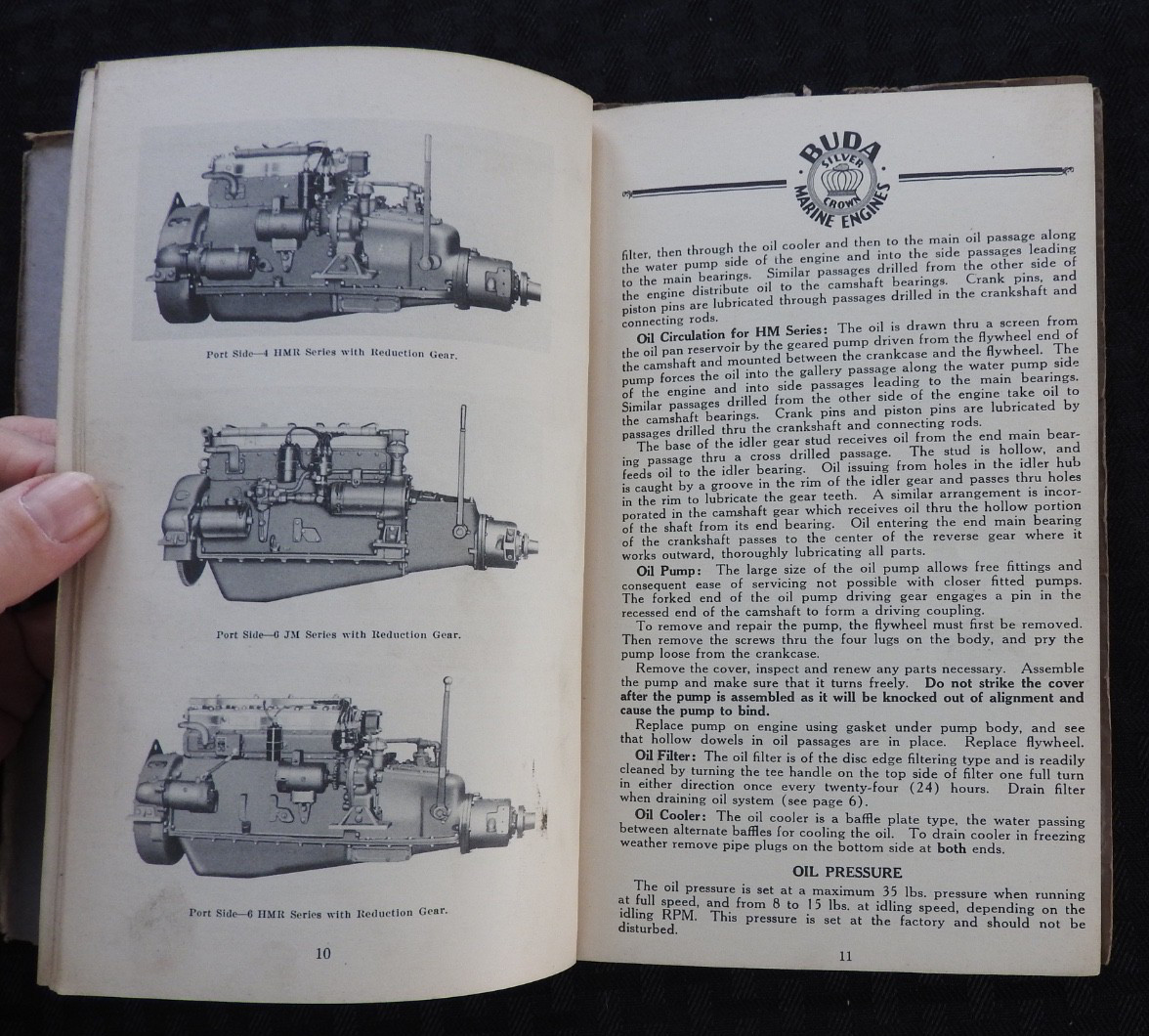 1936 Buda « Silver Crown » Marine Engines Operators Installation Manual ORIGINAL!