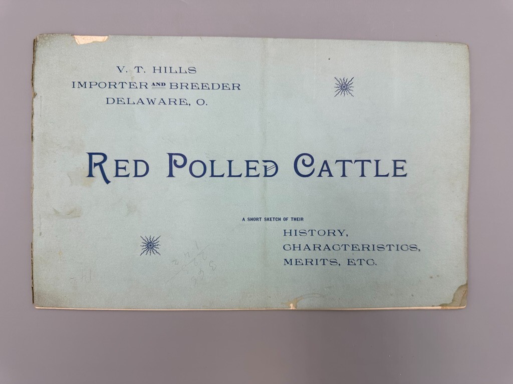 1892 RED POLLED CATTLE Farm Advertising Illustrated HERD BOOK Delaware Ohio