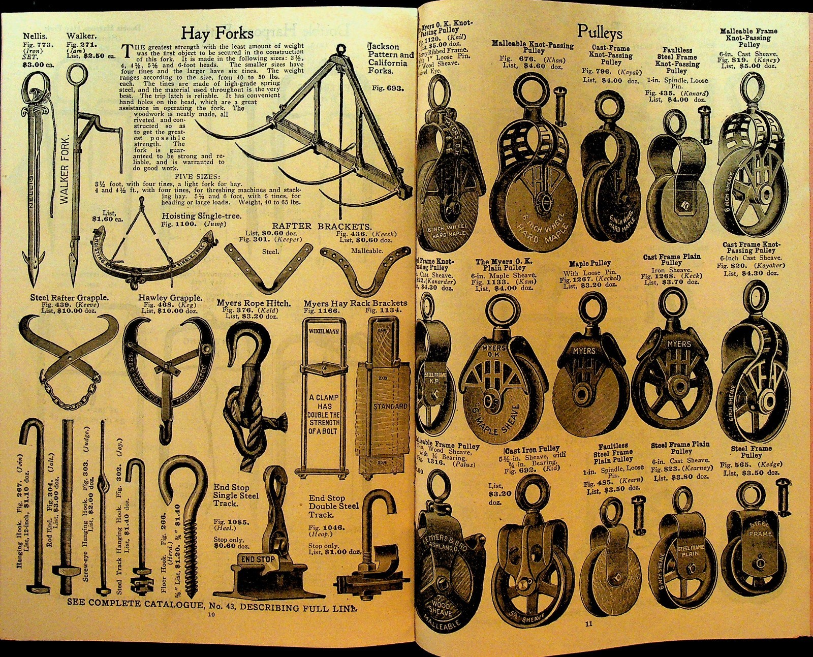 FE Myers & Bro Ashland Pump & Hay Tool Works Catalog ca 1910 Clover Leaf