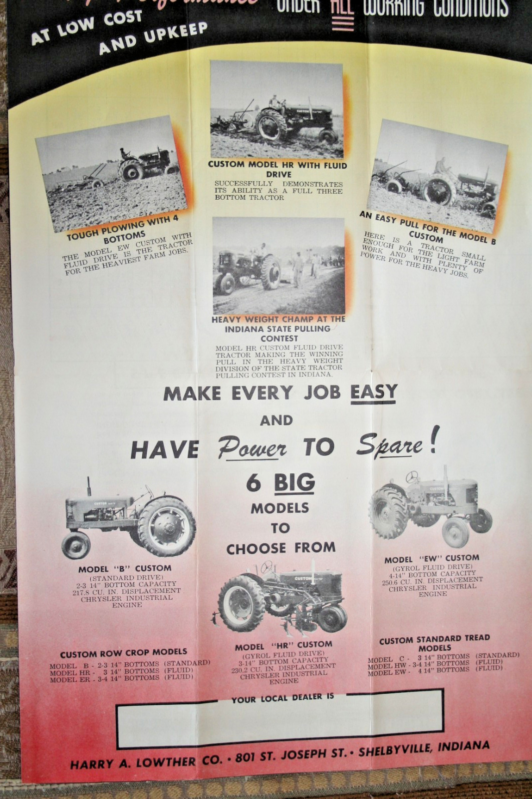 CUSTOM TRACTOR CO. 1940