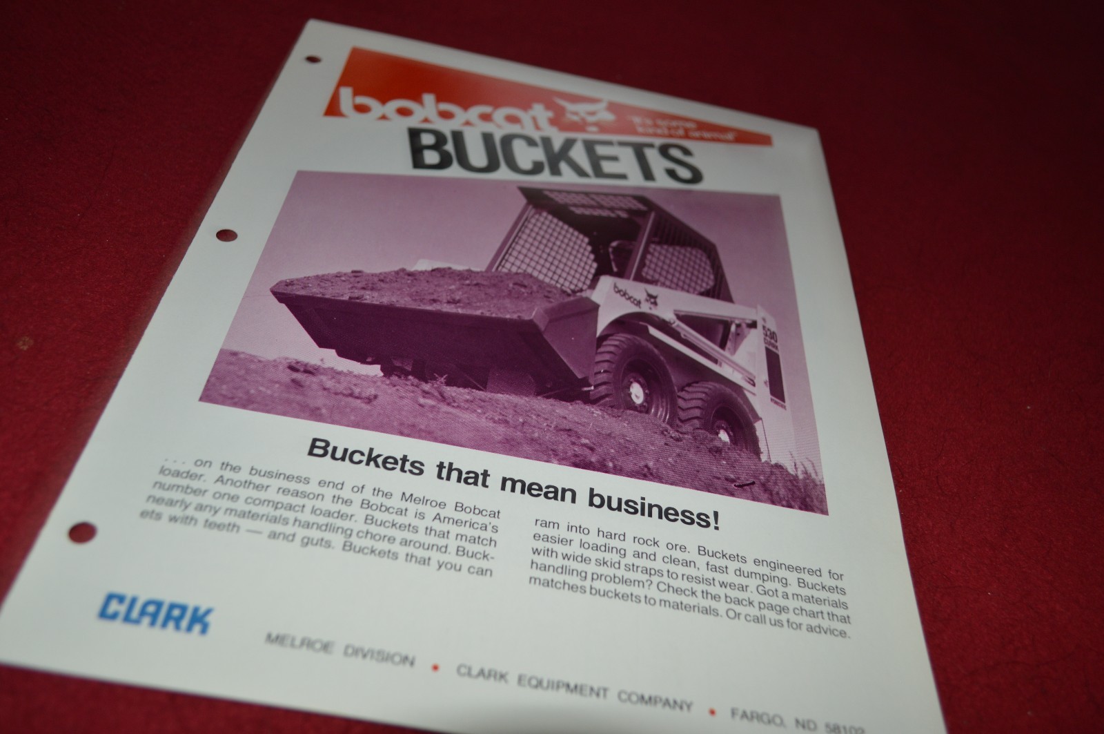 Bobcat Skid Loader Buckets Attachment Dealers Brochure DCPA2