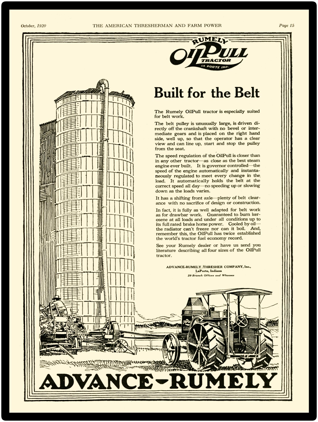 Advance Rumely Oil Pull Tractors NEW Metal Sign 24&Prime;x30&Prime; USA STEEL XL Size