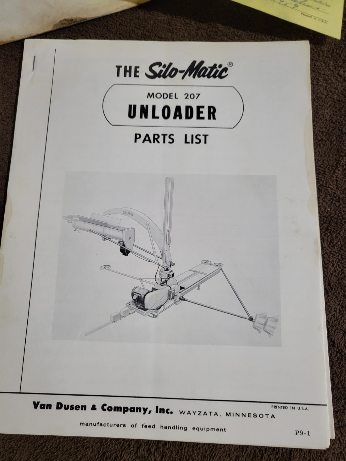 SILO-MATIC 1960s BROCHURE & MANUAL Model 207 Silage Unloader Ag Farm Barn USA