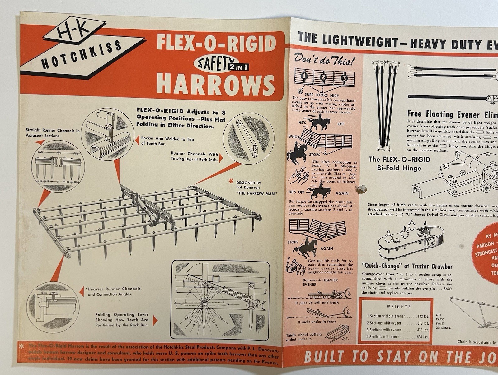 H-K Hotchkiss Steel Fold Out Advertising Brochure, Bradford, Illinois